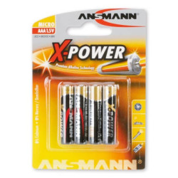 Pilas Ansmann X-Power AAA 1.5V Alcalinas (Blister de 4 unidades)