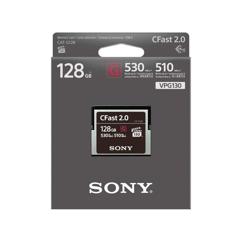 Sony CFast 2.0 128Gb Serie G - Tarjeta de memoria profesional
