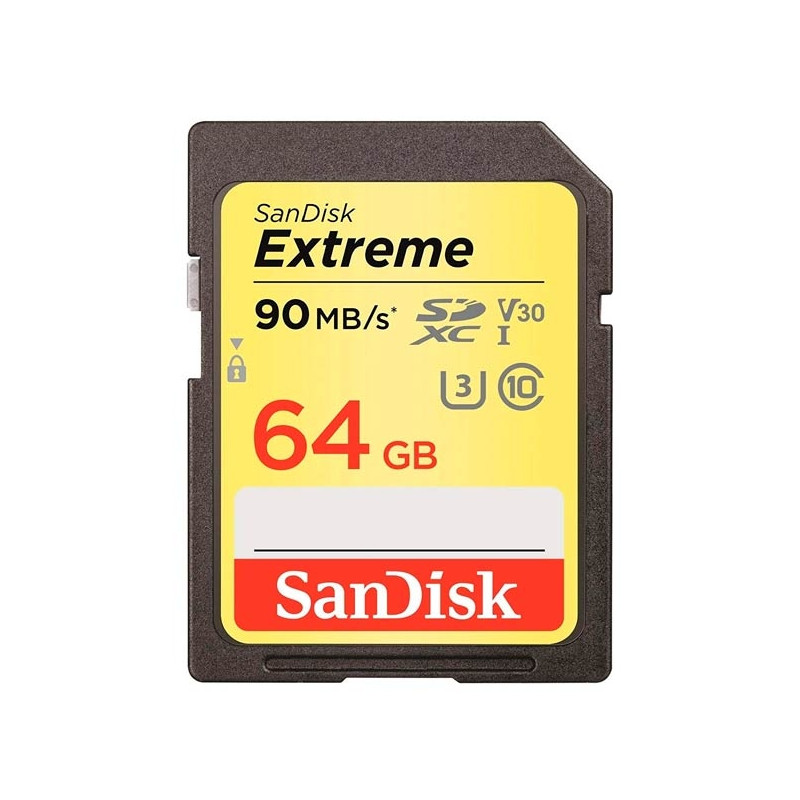 Sandisk SDXC  Extreme Pro 64 GB de 90MB/s V30