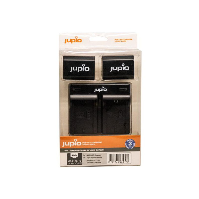 Kit Jupio 2 x Batería NP-FZ100 + Cargador Dual USB