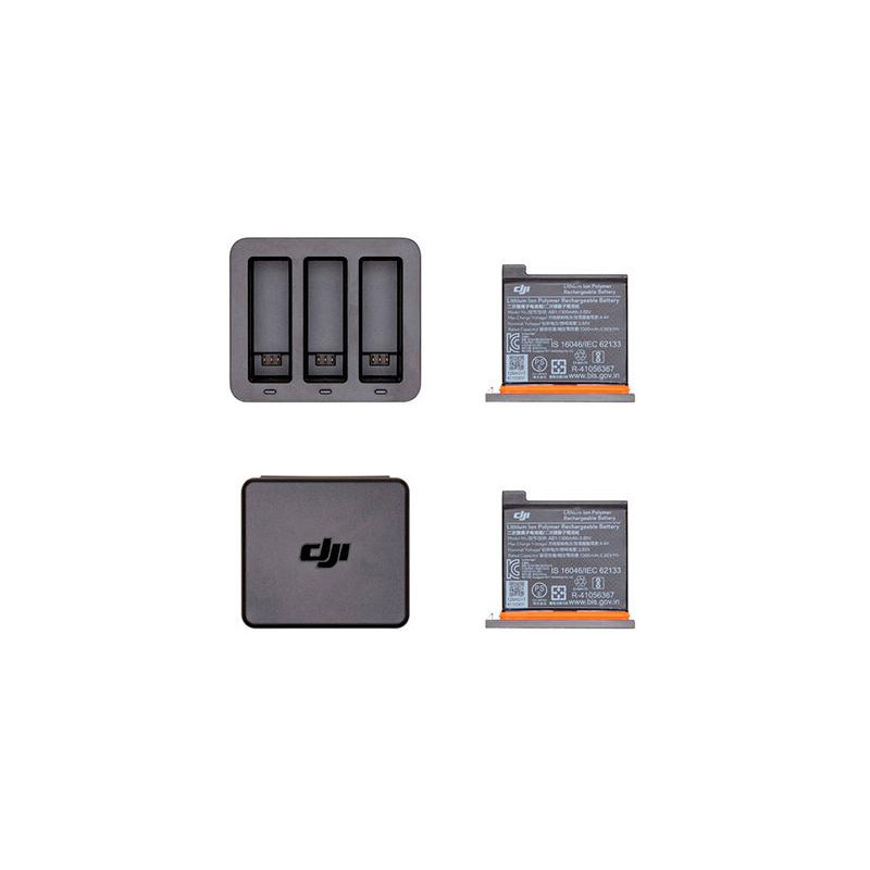 DJI Kit de carga Osmo Action (2 Baterías y cargador triple)
