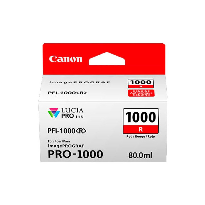 Tinta Canon PFI-1000 R rojo