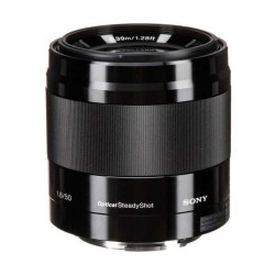 Sony SEL50F18B - Objetivo 50mm f1.8 OSS montura E-mount en negro - vista general
