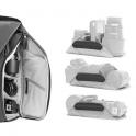 Peak Design Everyday Backpack 30L V2 - Negro. Detalle  de los separadores FlexFold