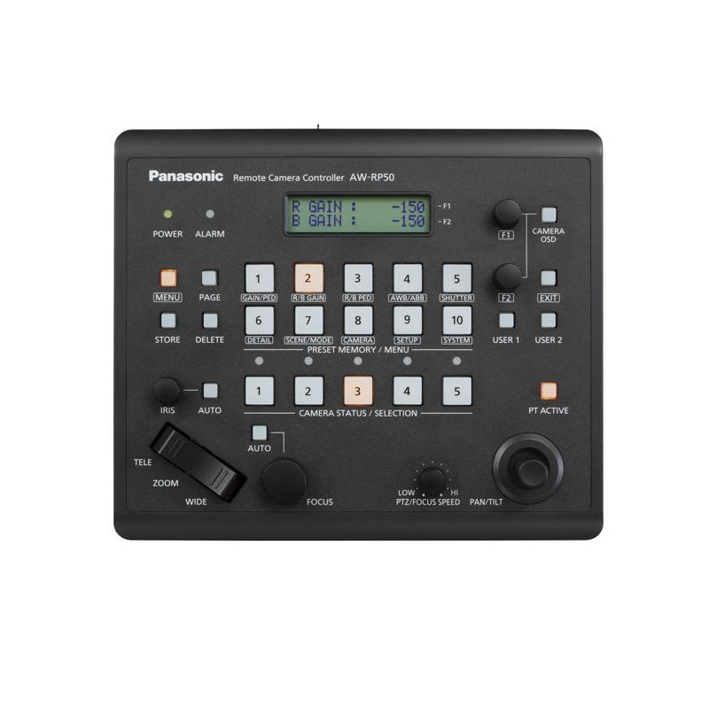 Panasonic AW-RP50 -Unidad de control para cámaras PTZ - vista del panel de control