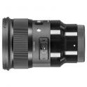 Sigma 24mm f1.4 ART DG HSM para Sony E - vista lateral con detalle del AF/MF