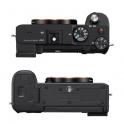 Sony Alpha 7C cuerpo negro (A7C Black) - vista cenital e inferior