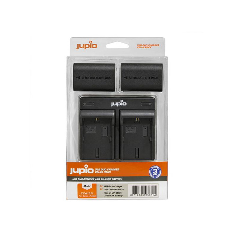 Jupio Kit 2 Baterias Canon LP-E12 + cargador doble por puerto USB