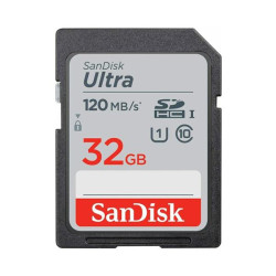 Sandisk Tarjeta de Memoria  SDHC Ultra de 32Gb clase 10 - hasta 120Mbps