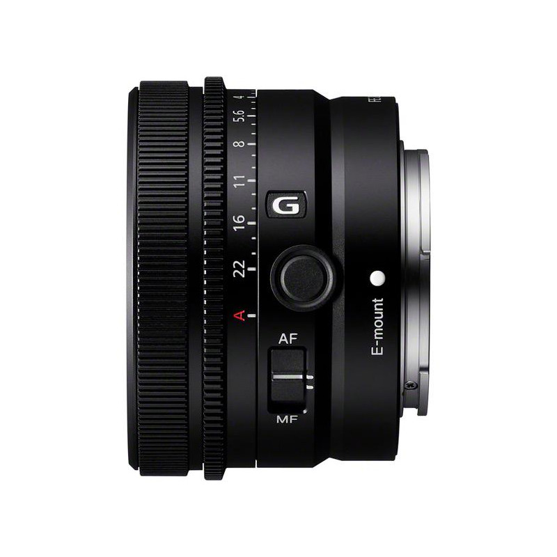 Sony FE 40mm f2.5G - Objetivo para full frame - SEL40G25G - vista lateral