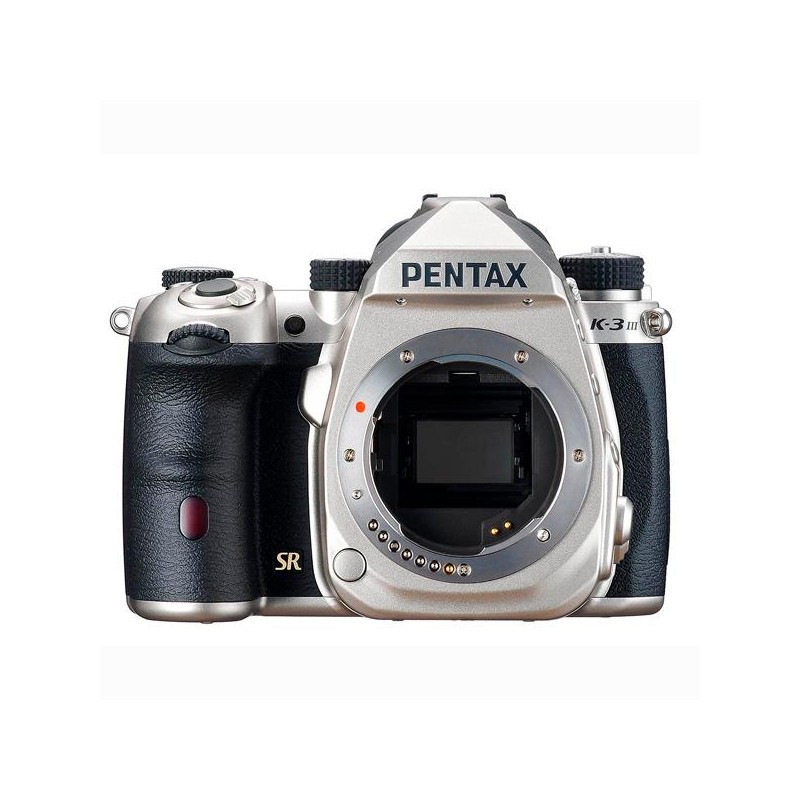 Pentax K3 Mark III Silver - cámara reflex de alta gama con montura K - vista frontal