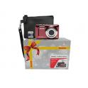 Kodak PixPro X54 Kit - Cámara digital en color rojo - kit completo