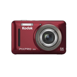 Kodak PixPro X54 Kit - Cámara digital en color rojo - vista frontal