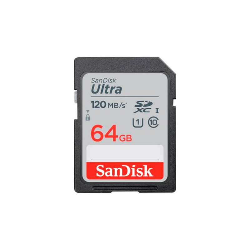 Sandisk SDHC Ultra 64Gb. 120Mbs Clase 10 - Tarjeta de memoria SD