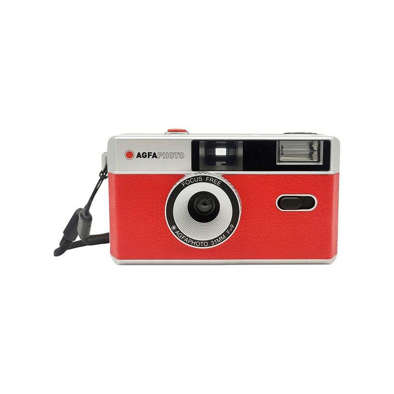 Agfaphoto 35mm Roja - Cámara Analógica de en color rojo  - detalle cámara