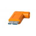 TetherPro USB-C a 3.0 Micro-B - Cable de 4.6 metros acodado en color naranja - CUC33R15ORG - microB-USB3