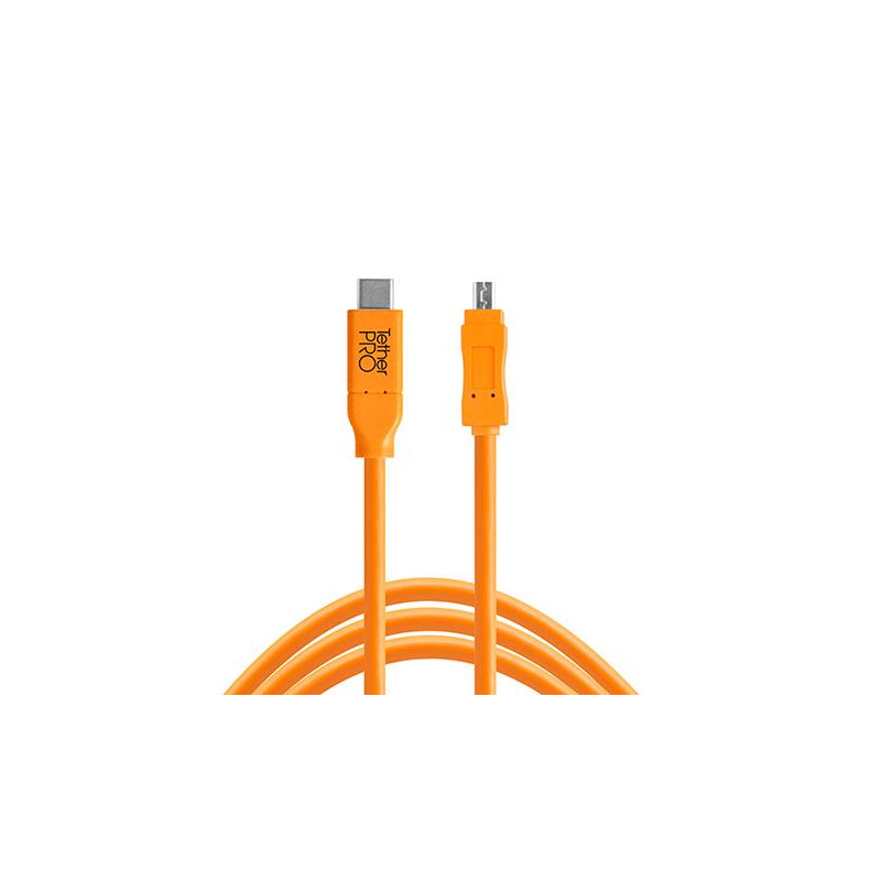 Tether Tools TetherPro - Cable USB-C a 2.0 Mini-B 8 Pin - CUC2615ORG