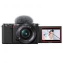Sony ZV-E10 + 16-50 mm -  Cámara mirrorless E-mount para vloggers - ZVE10LBDI.EU - Pantalla abatible
