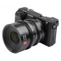Viltrox Cinematic MF 23mm T1.5 - Objetivo de cine para cámaras Sony E-Mount - Montada en cámara