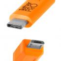 Cable Tetherpro USB-C a 2.0 Micro-B de 5 pines - CUC2515-ORG