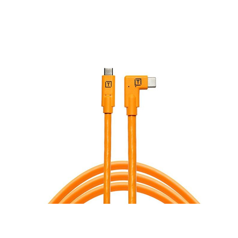 Tether Tools TetherPro USB-C macho a USB-C macho acodado Cable de 4,6 m Naranja  - CUC15RT-ORG