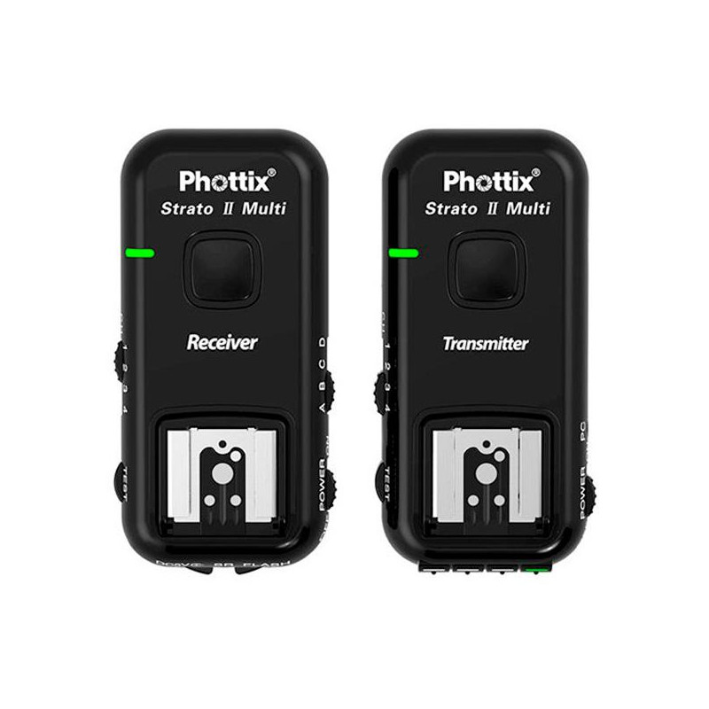Phottix Strato II Kit Canon - kit de transmisor y receptor para flashes Canon
