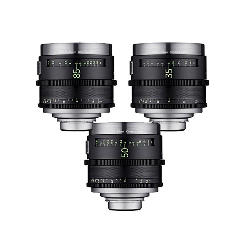 Kit Xenn Meister T1.3 FF Cine ARRI-PL - kit 3 lentes de 35 mm 50 mm y 85 mm