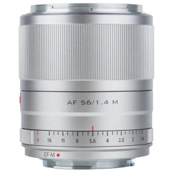 Viltrox AF 56 mm F1.4 STM Silver para Canon M - Objetivo muy luminoso para retratos