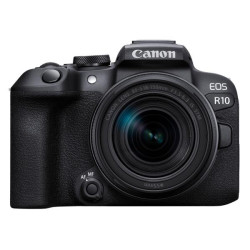 Canon EOS R10 + RF-S 18-150 mm - Sensor APS-C de 24,2 Mp y vídeo 4K 60p - 5331C039AA - vista frontal