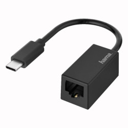 Hama Adaptador de red, USB-C macho/LAN-Ethernet hembra, Gigabit Ethernet