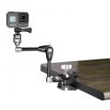 Vanguard VEO CP-65 - Pinza clamp para equipos de fotografía y vídeo - Ejemplo de uso con accesorios no incluidos