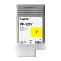 Tinta Canon PFI-120 Yellow de 130 ml para impresoras imagePROGRAF - PFI-120Y