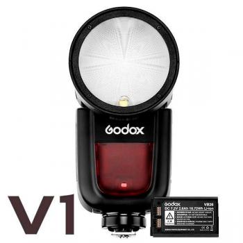 Godox V1-P para cámaras Pentax - Flash Speedlite con batería de litio
