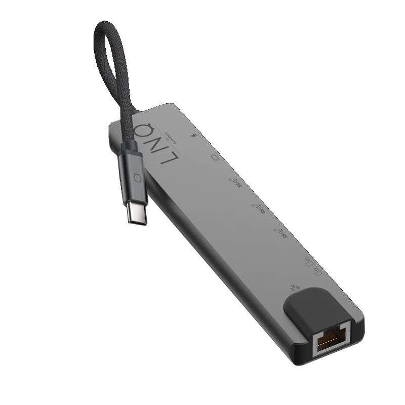 LINQ Multi puerto 8 en 1 Pro USB-C 10 Gbps Hub con 4K HDMI Ethernet y lector SD