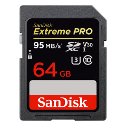 TARJETA MEMORIA SANDISK SD 64GB  95MBS (CLASE 10)