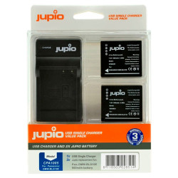JUPIO KIT 2 BATERIAS DMW-BLG10 + CARGADOR USB    CPA1005