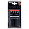 Panasonic Cargador Eneloop Pro Negro + 4 Baterías AA de 2500 Mah