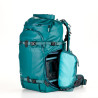 Shimoda Action X 40L V2 Women's Starter Kit Teal - Acceso lateral (material no incluido)