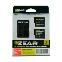 ZEAR KIT 2 BATERIAS GOPRO HERO 5 + CARGADOR DUAL USB