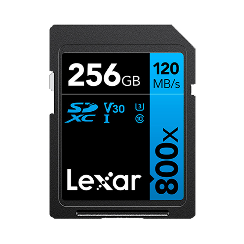 Lexar Tarjeta de memoria SDXC Blue Series UHS-I 800X 256 GB V30