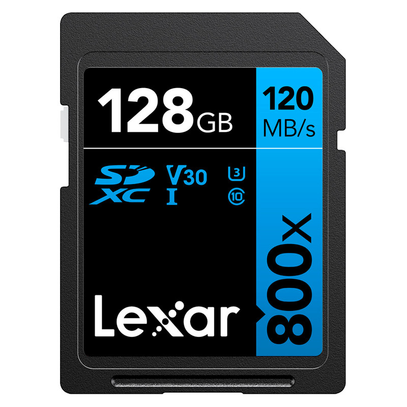 Lexar Tarjeta de memoria SDXC Blue Series UHS-I 800X 128 GB V30