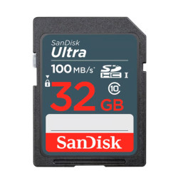 TARJETA MEMORIA SANDISK SDHC ULTRA 32GB 100MB/S  (CLASE 10)   00186468
