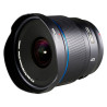 Laowa AF 10 mm F2.8 Zero-D FF para Nikon Z - lente frontal y detalle del diafragma de 5 hojas
