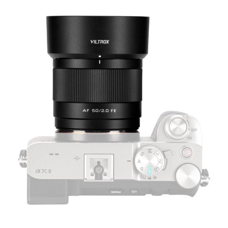 Viltrox 50 mm AF F2 Air Sony E-Mount - Plano cenital en uso (cámara no incluida)