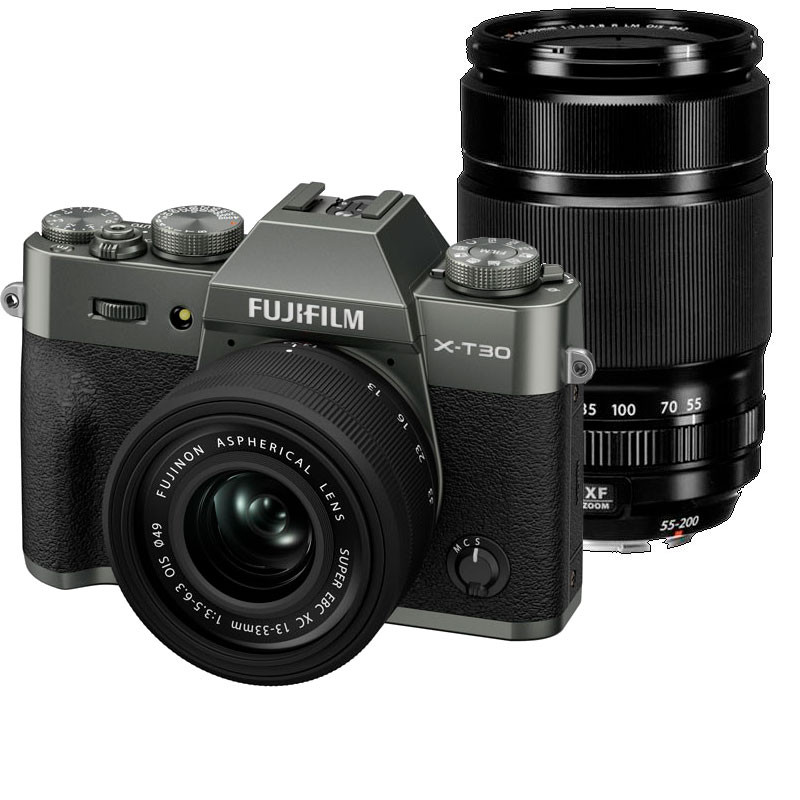 Fujifilm X-T30 III Charcoal Silver + 13-33 mm + XF 55-200 mm | Fuji X-T30 III | Cámaras sin espejo / Evil | Fujifilm | Foto Ruano PRO