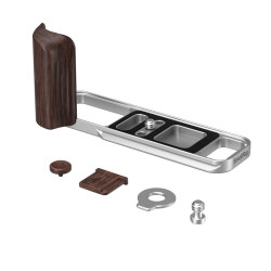 Smallrig 6236 L-Shaped Mount Plate With Wooden Handle Fujifilm X-E5 (Ebony, Silver)