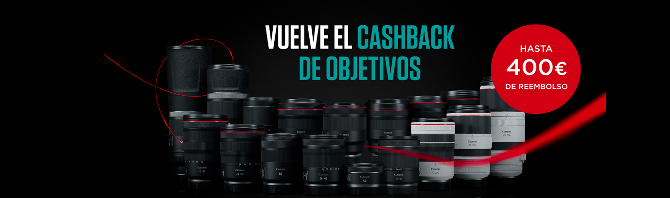 Cashback Objetivos Canon RF