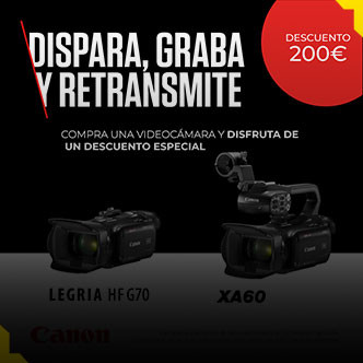 200€ de descuento en Canon XA60 y G70