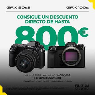 [FINALIZADA]  Hasta 800 € de descuento directo en las cámaras GFX100S o GFX50SII