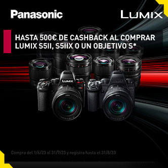 Cashback hasta 500€ en cámaras S5II y S5IIX y objetivos Panasonic Serie S
